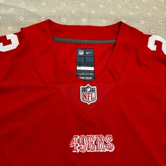 NFL San Francisco 49ers Christian McCaffrey #23 Jersey Red - Picture 2 of 7